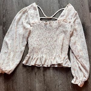 White Flower Blouse